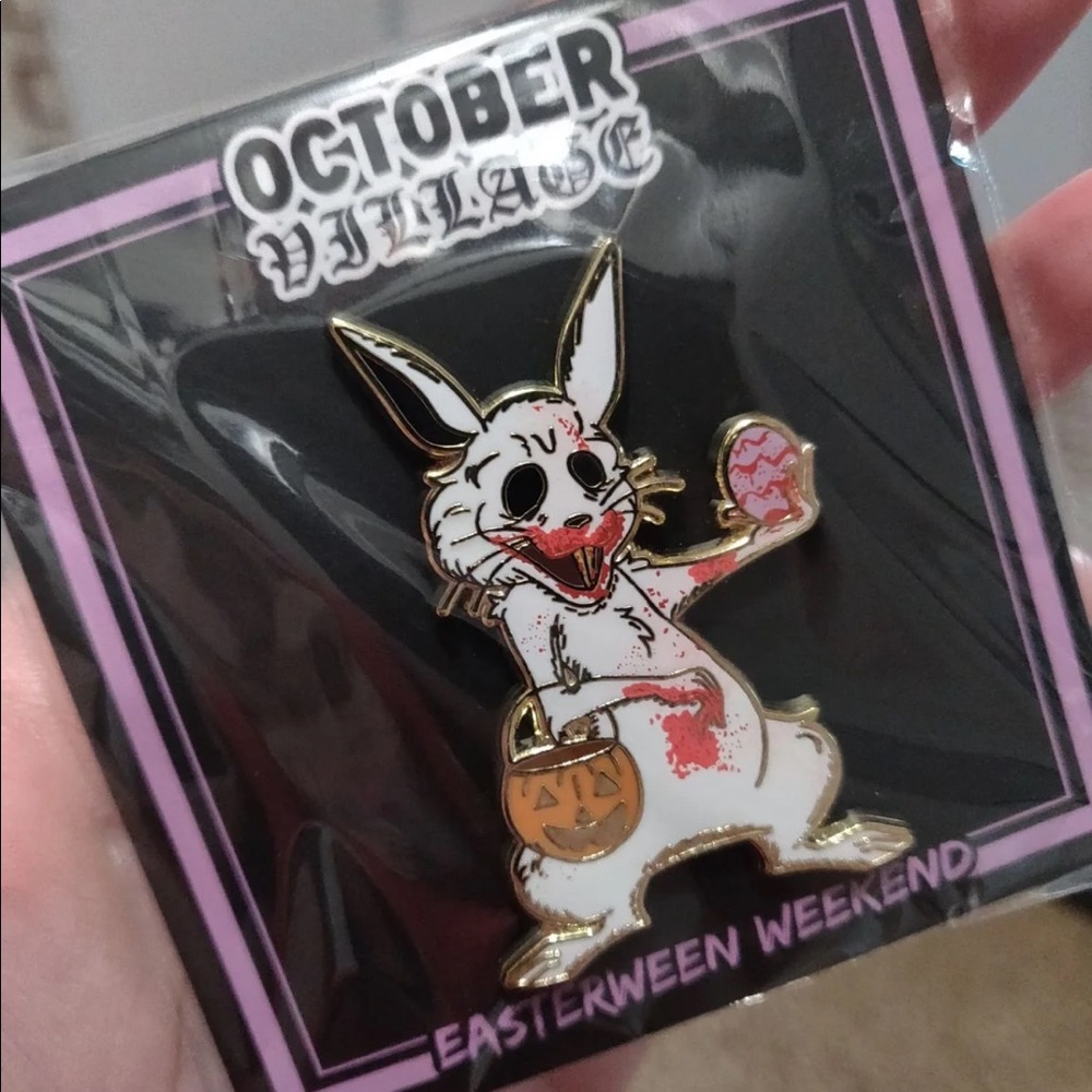 October Village Easterween Bunny enamel pin